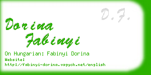 dorina fabinyi business card